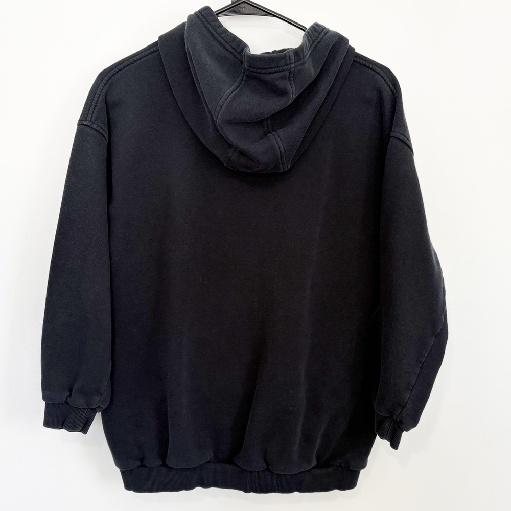 5/20$ NIKE Black Hoodie Long Sleeve Kangaroo Pocket Embroidered Youth Large - Picture 2 of 6